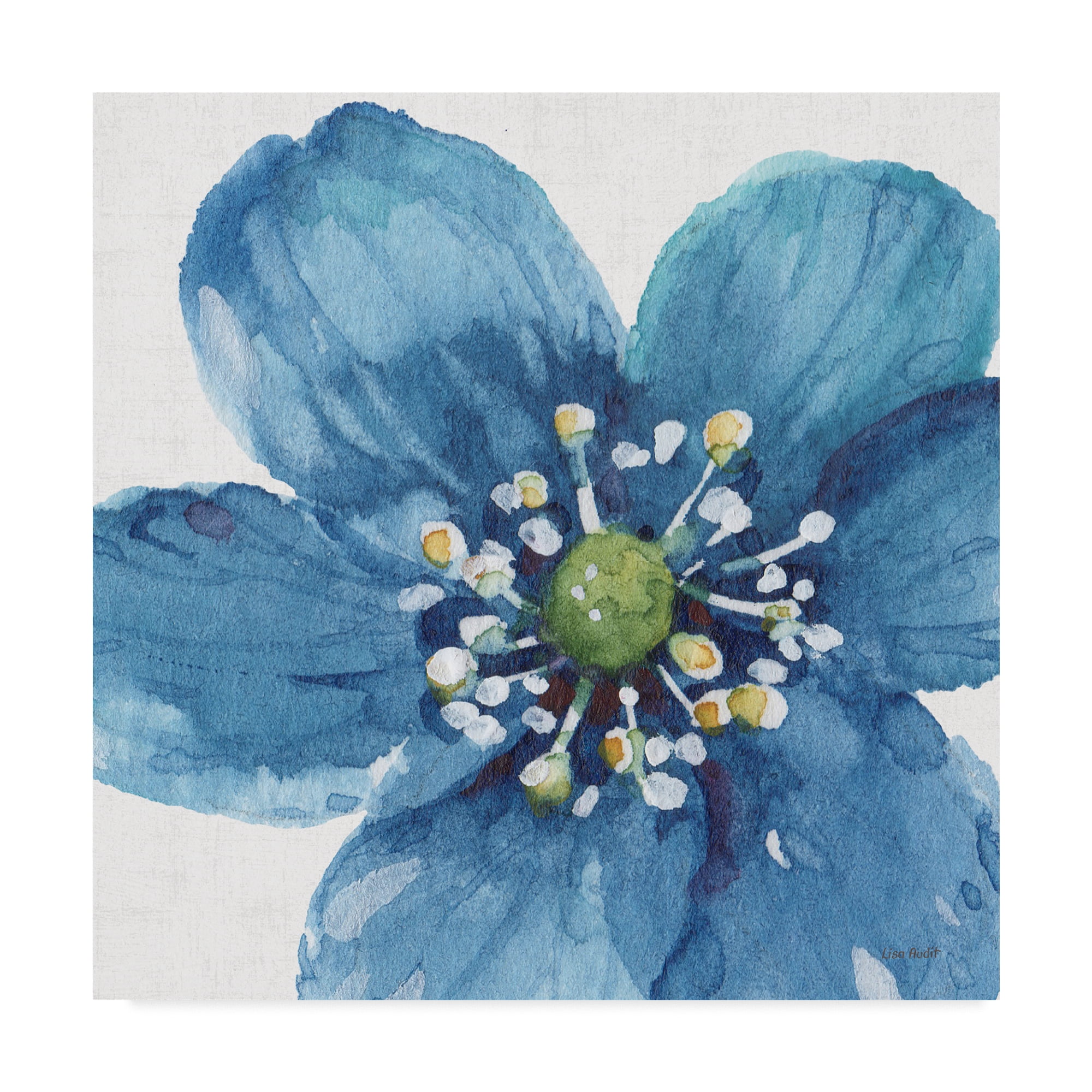 Trademark Fine Art 'Blue and Green Garden V' Canvas Art by Lisa Audit
