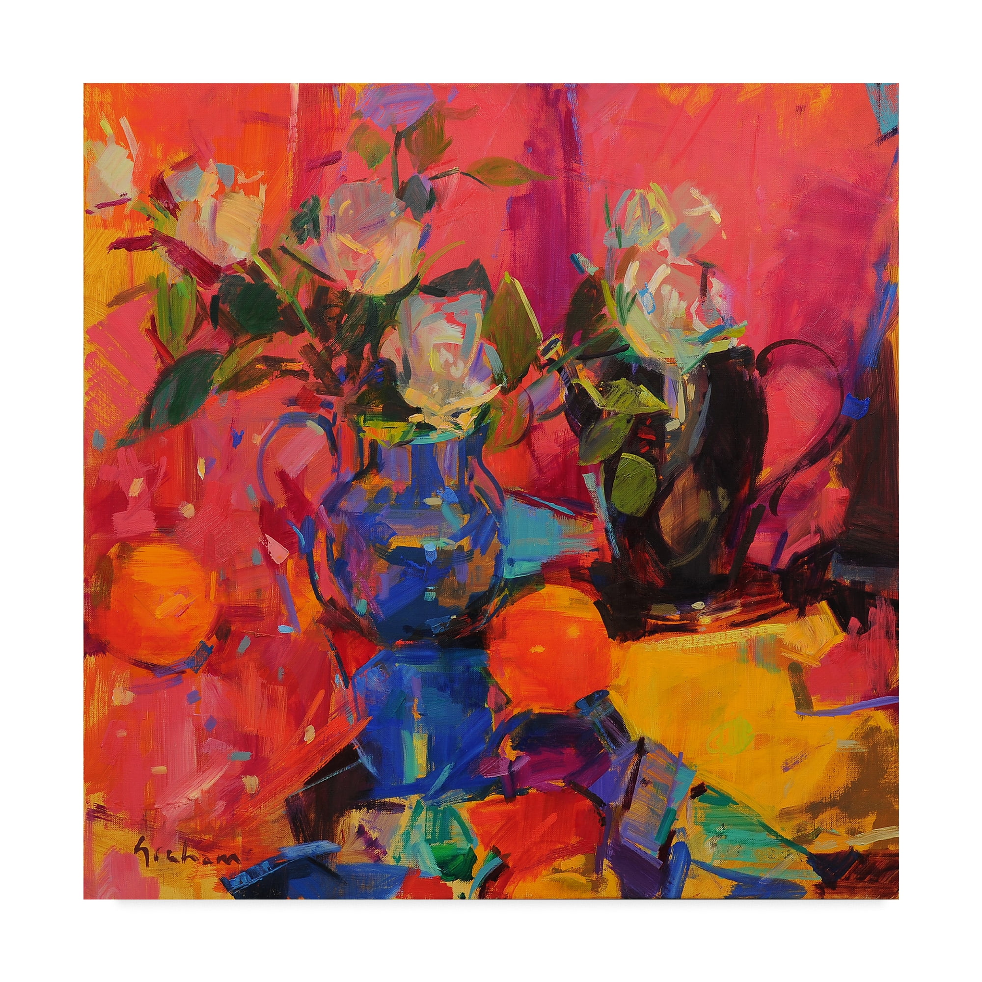 Trademark Fine Art 'Blue and Rose' Canvas Art by Peter Graham