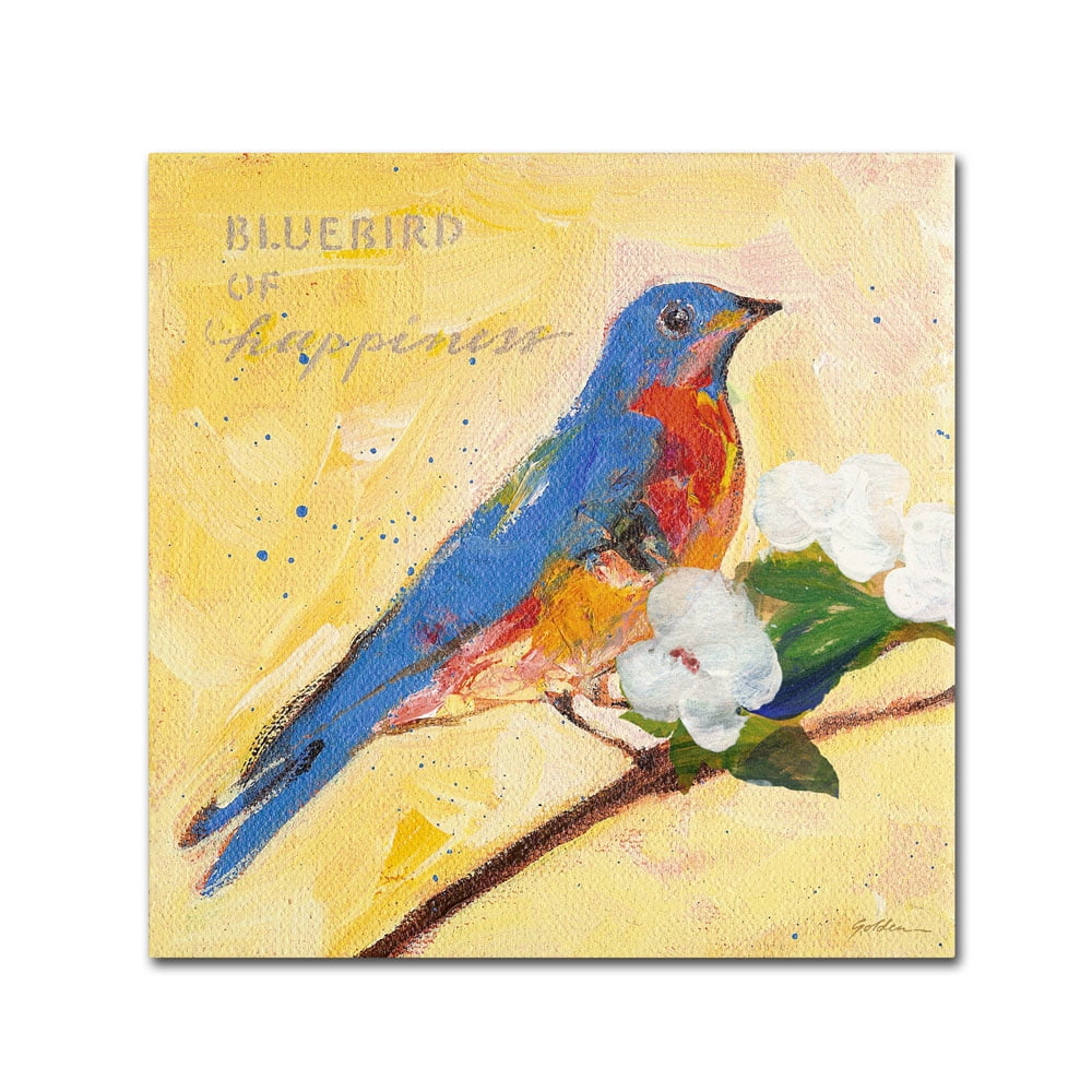 Trademark Fine Art "Bluebird" Canvas Art by Sheila Golden