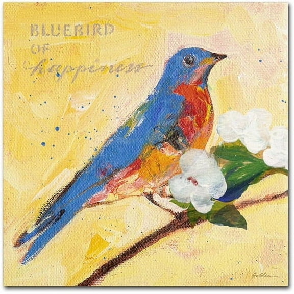 Trademark Fine Art "Bluebird" Canvas Art by Sheila Golden
