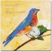 Trademark Fine Art "Bluebird" Canvas Art by Sheila Golden