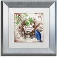 thumbnail image 1 of Trademark Fine Art "Bluebird Christmas II" Canvas Art by Color Bakery White Matte, Silver Frame, 1 of 4