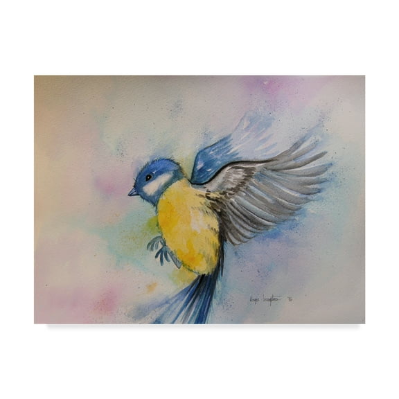 Trademark Fine Art 'Bluebird Yellow' Canvas Art by Angie Livingstone