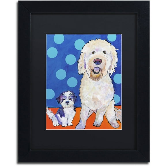 Trademark Fine Art "Blues Brothers" Canvas Art by Pat Saunders-White, Black Matte, Black Frame