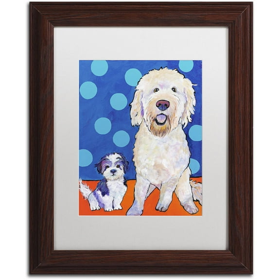 Trademark Fine Art "Blues Brothers" Canvas Art by Pat Saunders-White, White Matte, Wood Frame