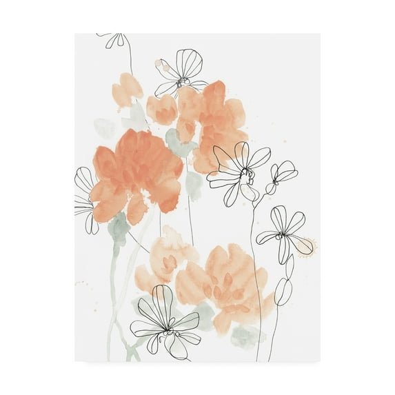 Trademark Fine Art 'Blush Peonies I' Canvas Art by June Erica Vess