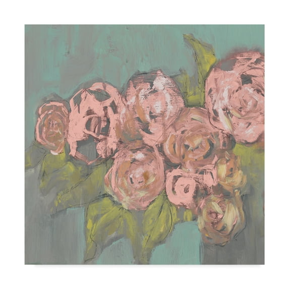 Trademark Fine Art 'Blush Pink Flowers I' Canvas Art by Jennifer Goldberger