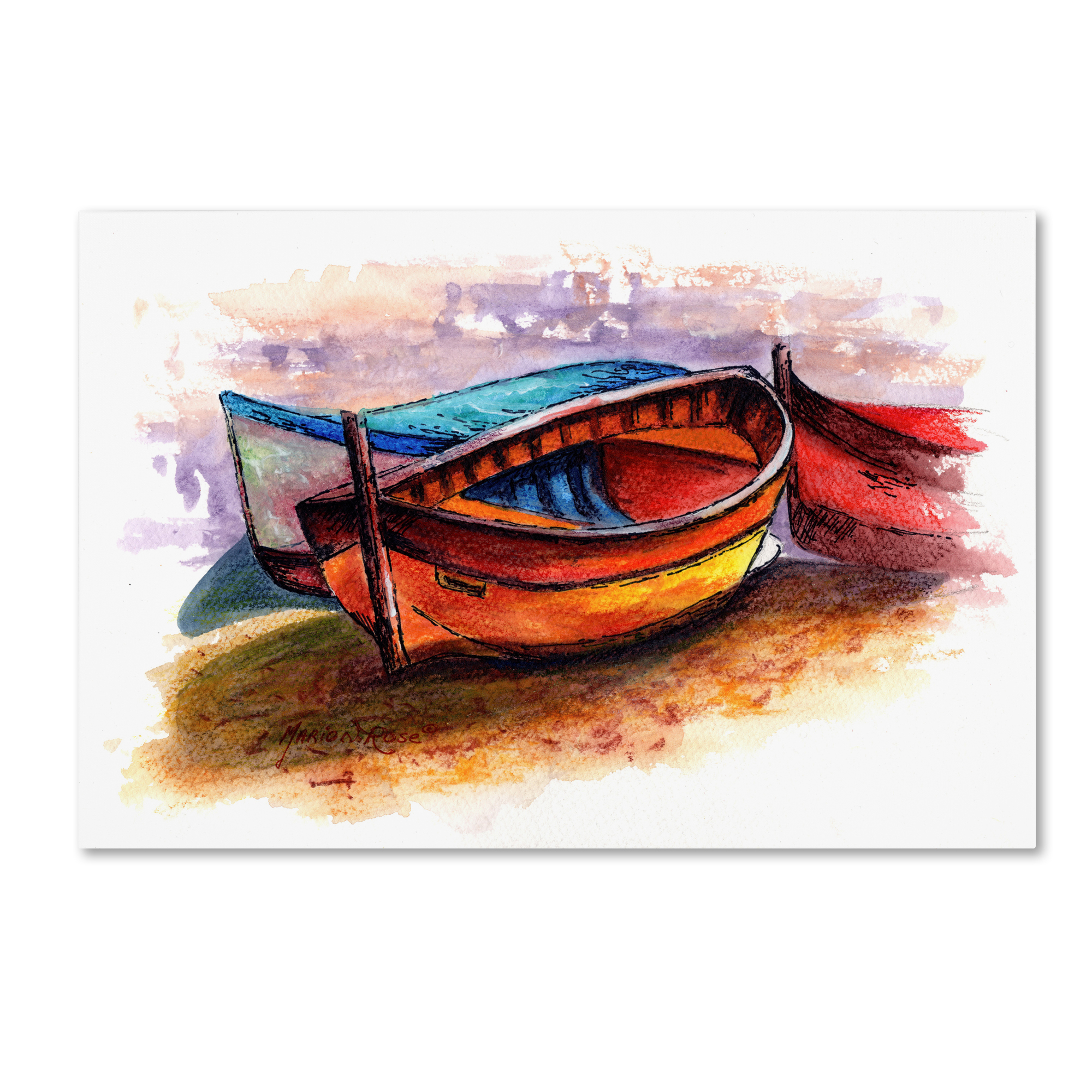 Trademark Fine Art 'Boat 11' Canvas Art by Marion Rose