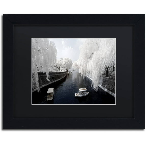 Trademark Fine Art "Boat Trip" Canvas Art by Philippe Hugonnard, Black Matte, Black Frame