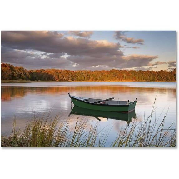 Trademark Fine Art 'Boat on Salt Pond' Canvas Art by Michael Blanchette Photography