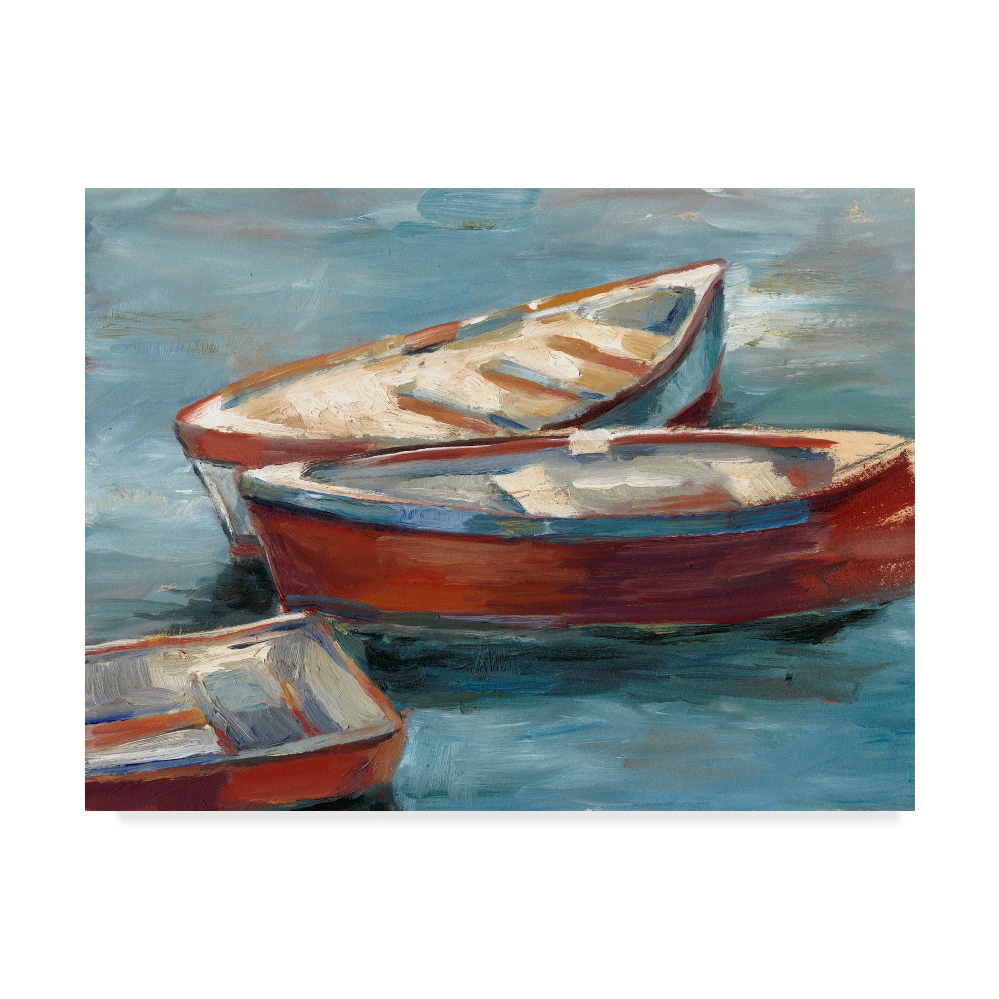 Trademark Fine Art 'Boats By the Lake II' Canvas Art by Ethan Harper