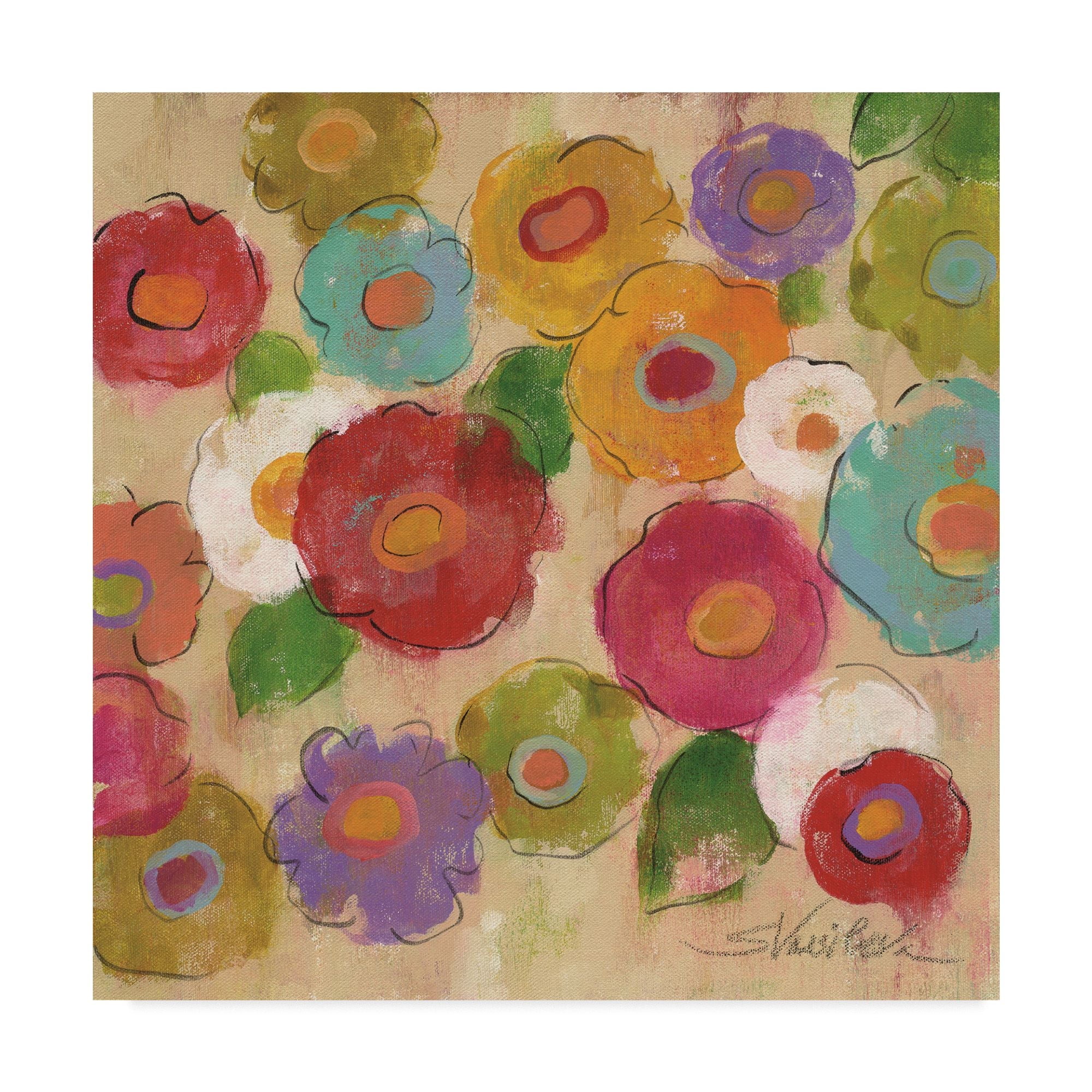 Trademark Fine Art 'Bohemian Bouquet III' Canvas Art by Silvia Vassileva
