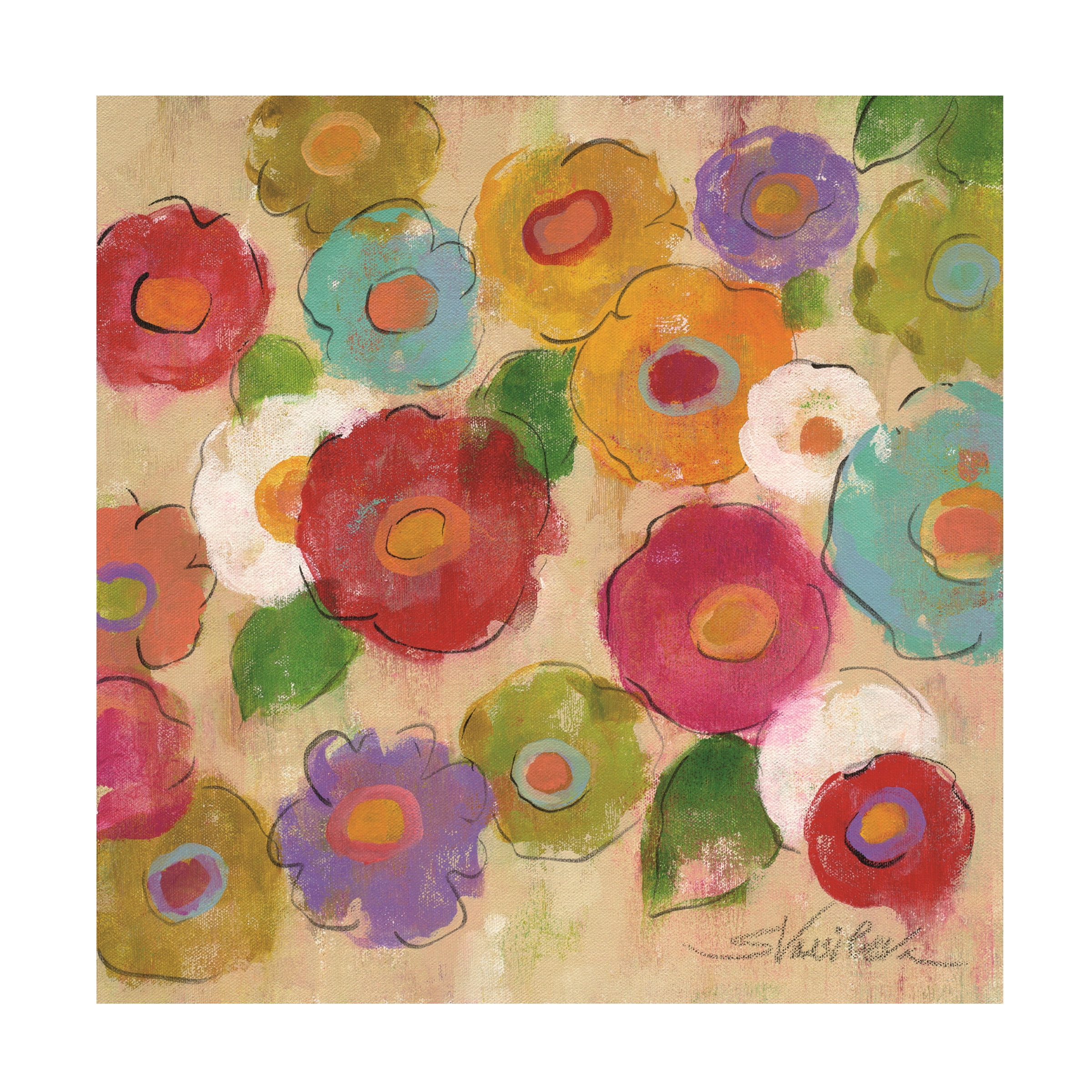Trademark Fine Art 'Bohemian Bouquet III' Canvas Art by Silvia Vassileva