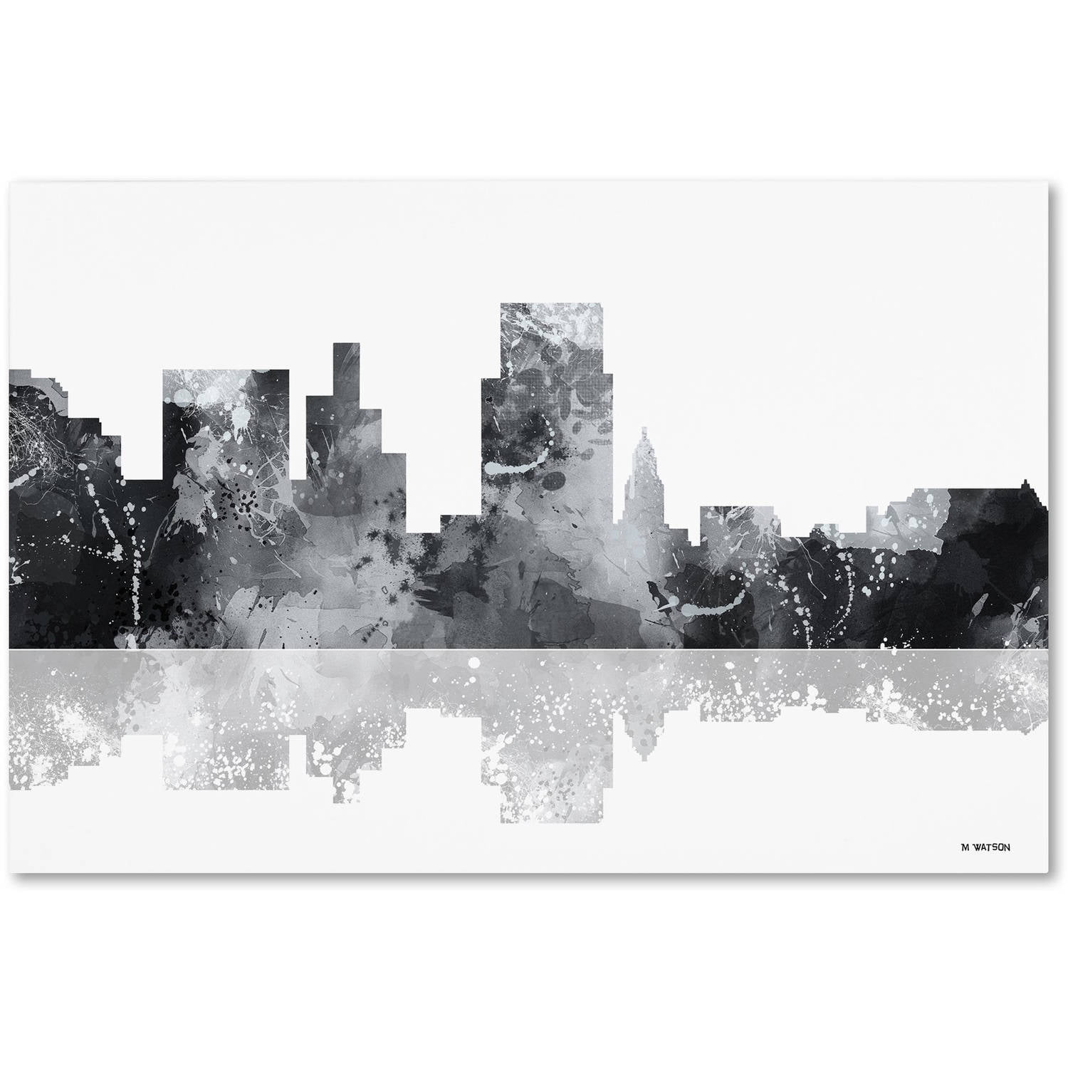 Trademark Fine Art "Boise Idaho Skyline BG-1" Canvas Art by Marlene Watson