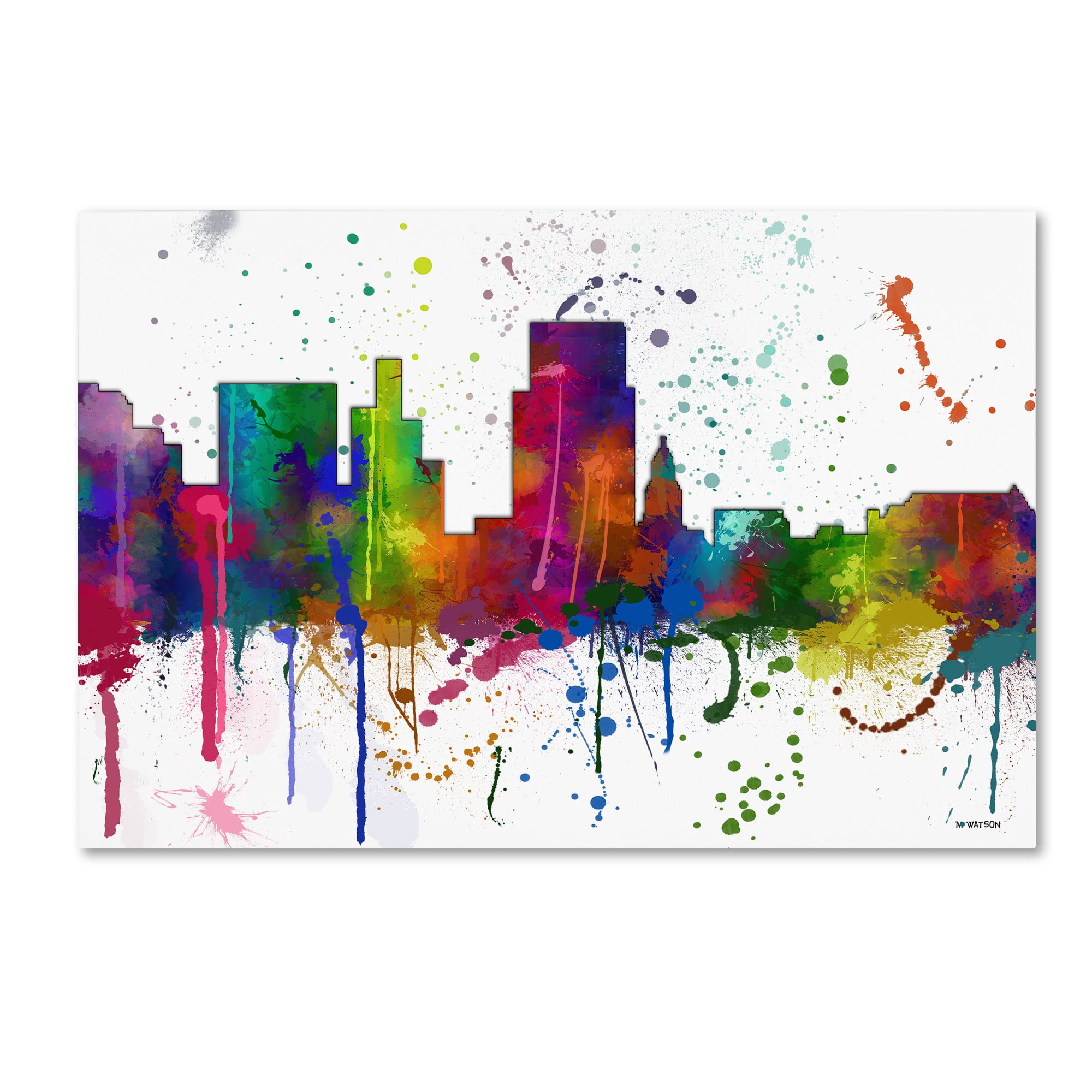 Trademark Fine Art "Boise Idaho Skyline Mclr-1" Canvas Art by Marlene Watson