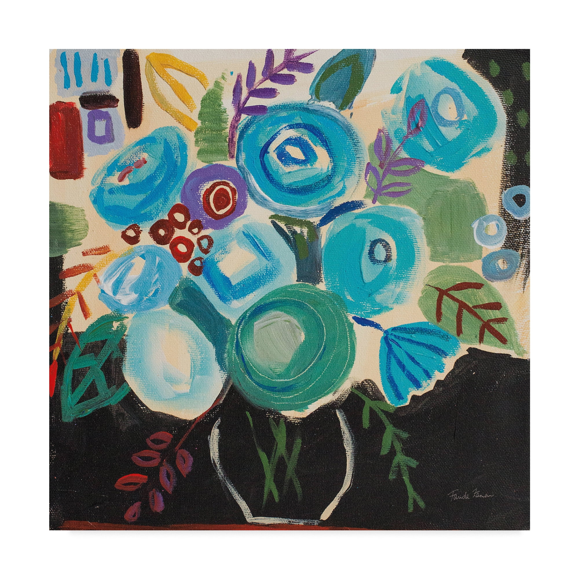 Trademark Fine Art 'Bold Blue' Canvas Art by Farida Zaman