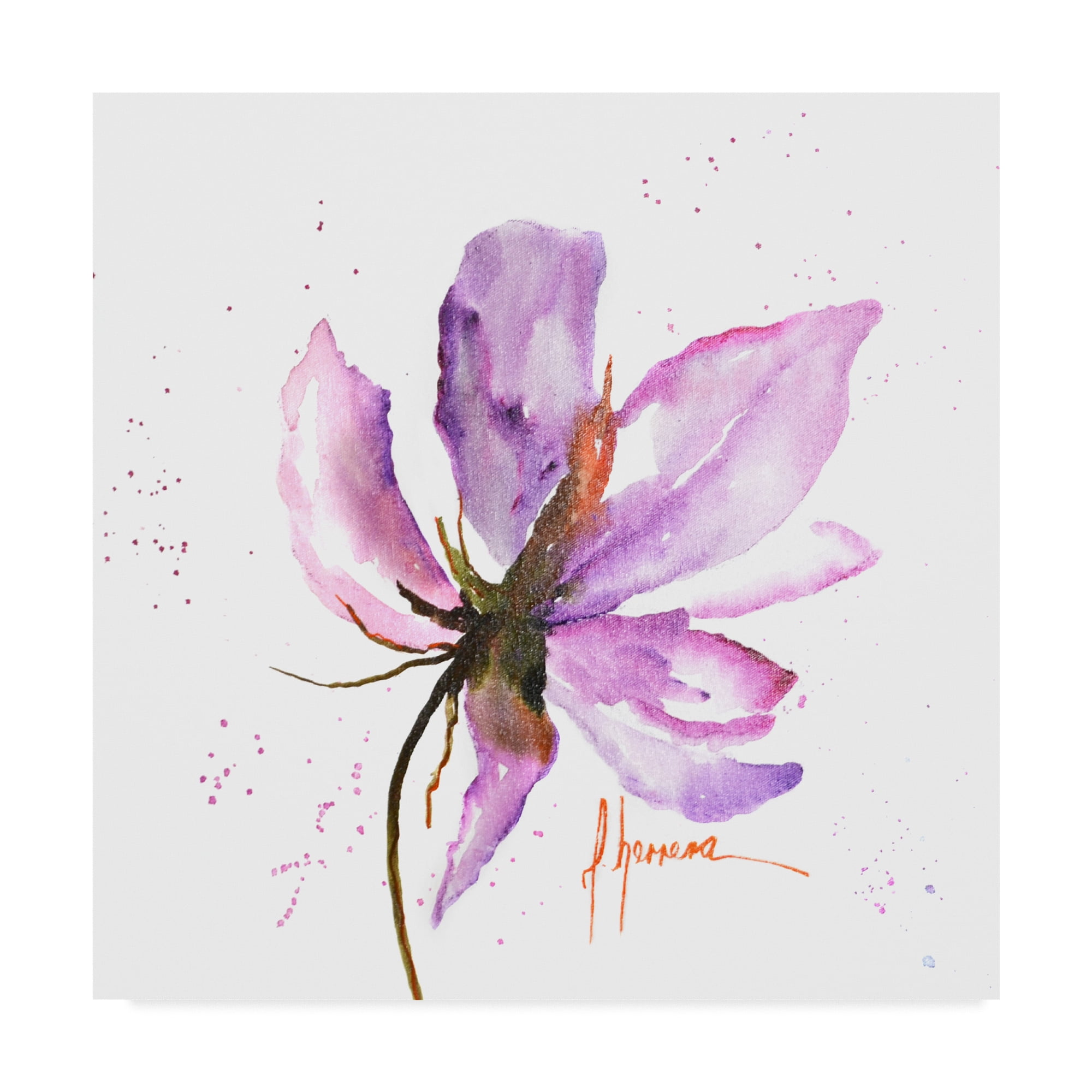 Trademark Fine Art 'Bold Floral IV' Canvas Art by Leticia Herrera