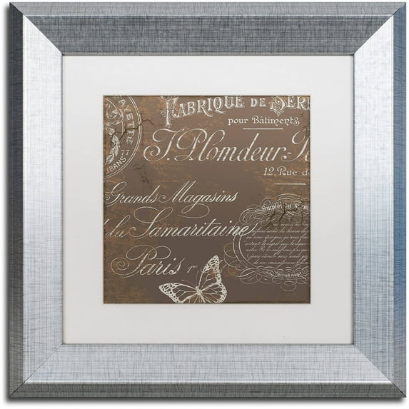 Trademark Fine Art "Bon Mots II" Canvas Art by Color Bakery White Matte, Silver Frame