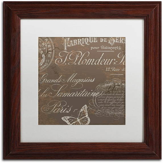 Trademark Fine Art "Bon Mots II" Canvas Art by Color Bakery White Matte, Wood Frame