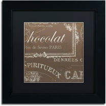 Trademark Fine Art "Bon Mots III" Canvas Art by Color Bakery Black Matte, Black Frame