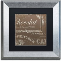 Trademark Fine Art "Bon Mots III" Canvas Art by Color Bakery Black Matte, Silver Frame