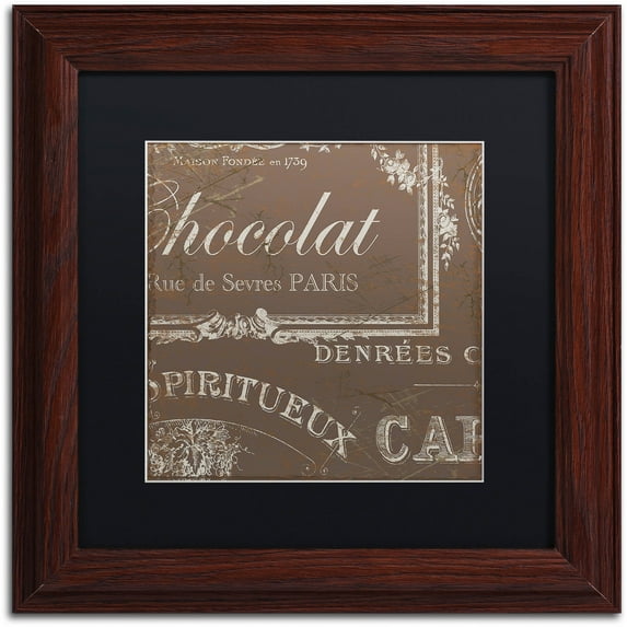 Trademark Fine Art "Bon Mots III" Canvas Art by Color Bakery Black Matte, Wood Frame