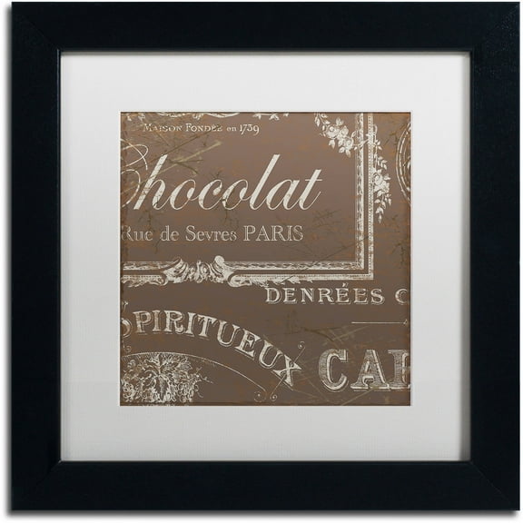 Trademark Fine Art "Bon Mots III" Canvas Art by Color Bakery White Matte, Black Frame