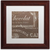 Trademark Fine Art "Bon Mots III" Canvas Art by Color Bakery White Matte, Wood Frame