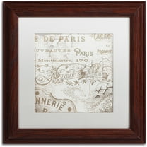 Trademark Fine Art "Bon Mots IV" Canvas Art by Color Bakery White Matte, Wood Frame