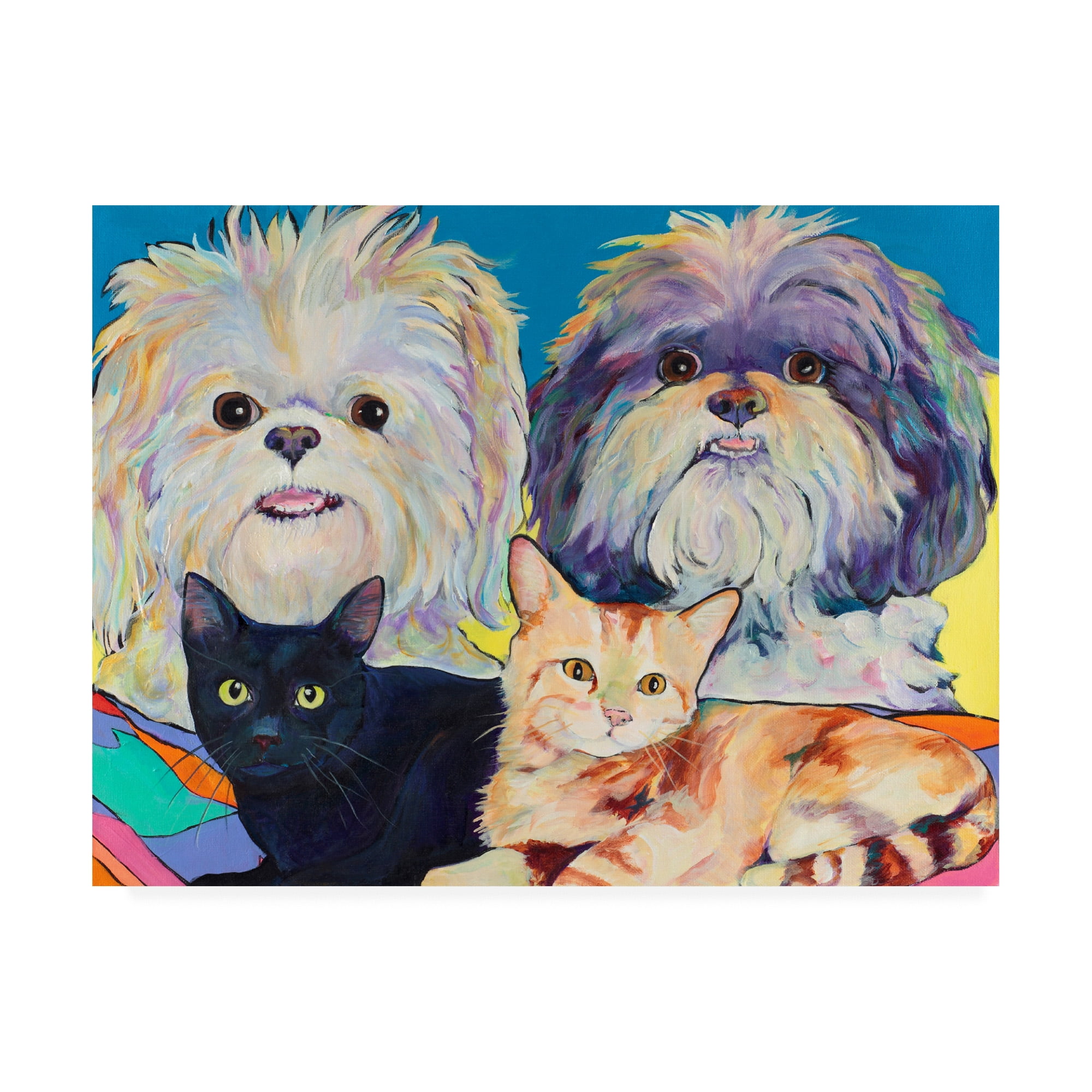 Trademark Fine Art 'Bonded Blue' Canvas Art by Pat Saunders-White
