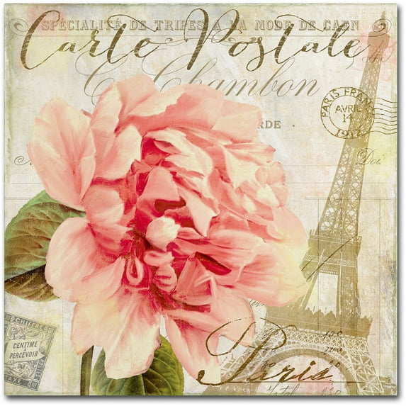 Trademark Fine Art "Bonjour One" Canvas Art by Color Bakery