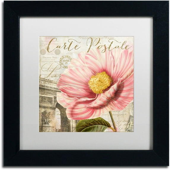 Trademark Fine Art "Bonjour Two" Canvas Art by Color Bakery White Matte, Black Frame