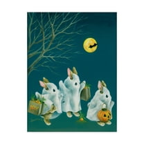 Trademark Fine Art 'Boo Bunnies' Canvas Art by Peggy Harris