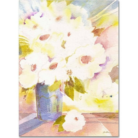 Trademark Fine Art "Boquet In White" Canvas Art by Sheila Golden