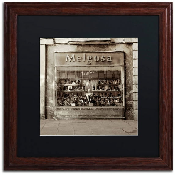 Trademark Fine Art "Borgos II" Canvas Art by Alan Blaustein, Black Matte, Wood Frame