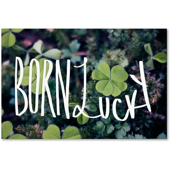 Trademark Fine Art "Born Lucky" Canvas Art by Leah Flores