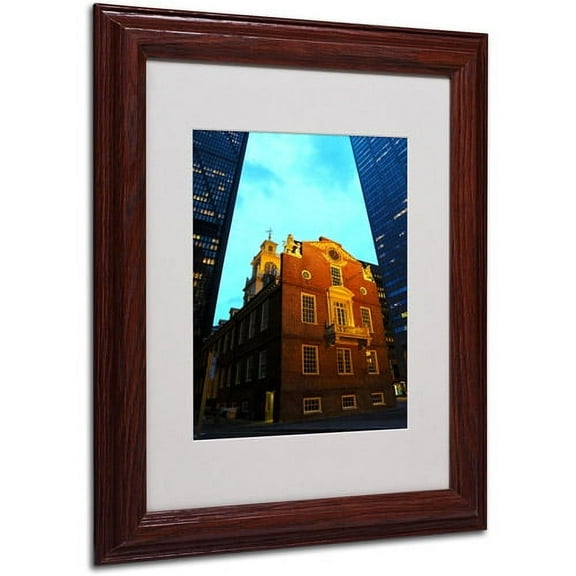 Trademark Fine Art "Boston" Matted Framed Art by CATeyes