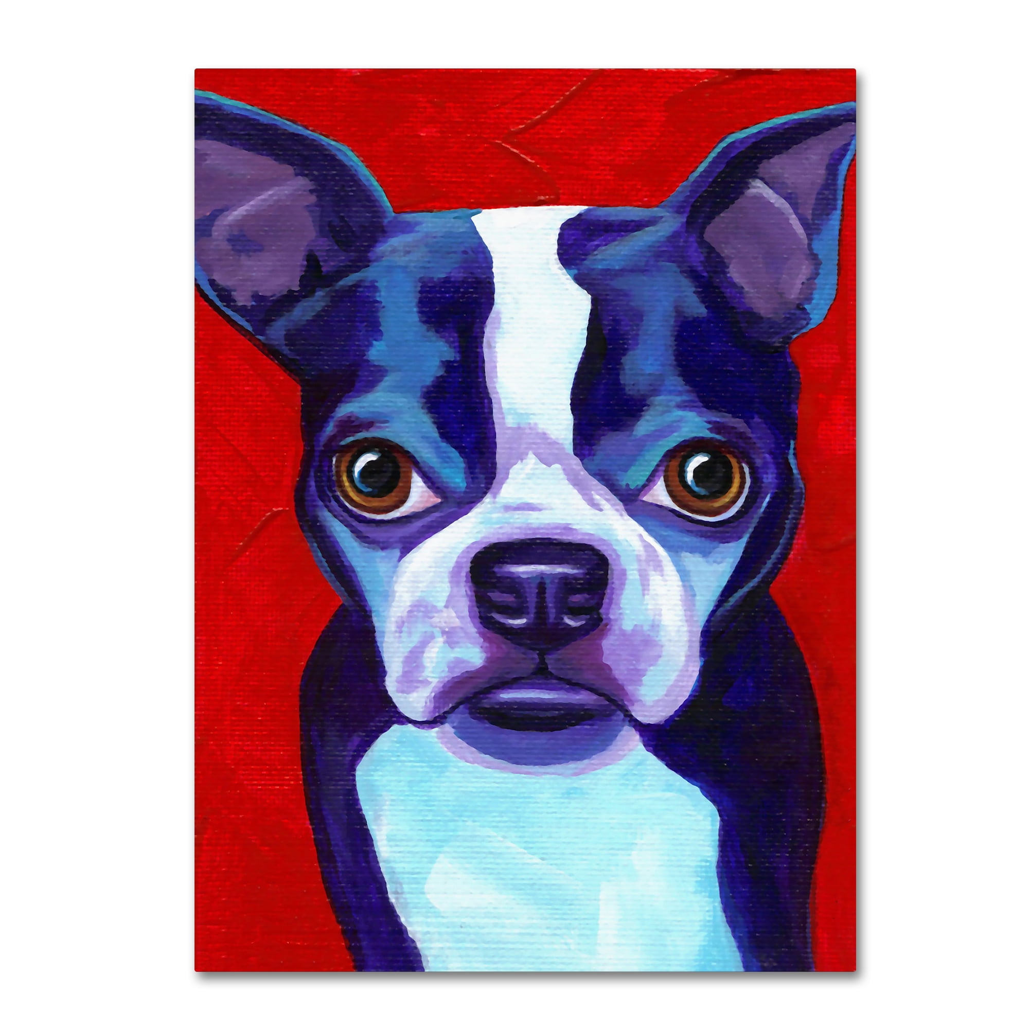 Trademark Fine Art 'Boston Terrier' Canvas Art by Corina St. Martin