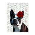 thumbnail image 1 of Trademark Fine Art 'Boston Terrier With Rose On Head' Canvas Art by Fab Funky, 1 of 3
