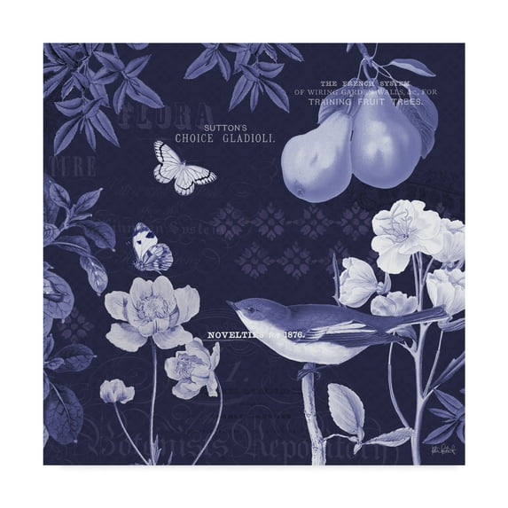 Trademark Fine Art 'Botanical Blue VI' Canvas Art by Katie Pertiet
