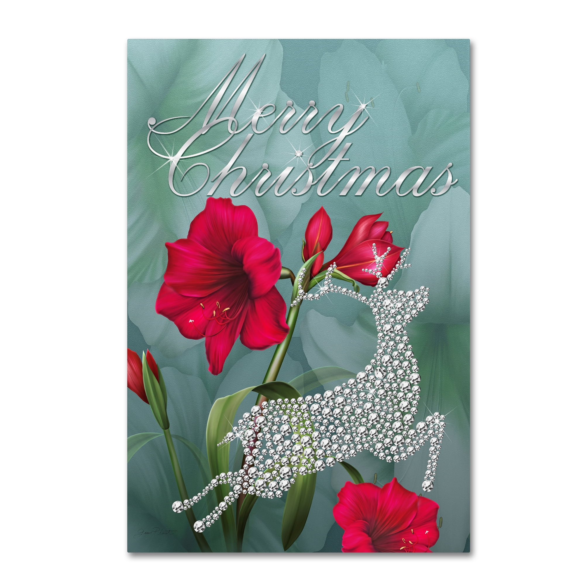 Trademark Fine Art 'Botanical Christmas' Canvas Art by Jean Plout
