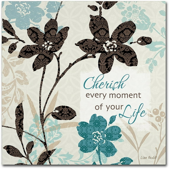 Trademark Fine Art "Botanical touch Quote I" Canvas Art by Lisa Audit