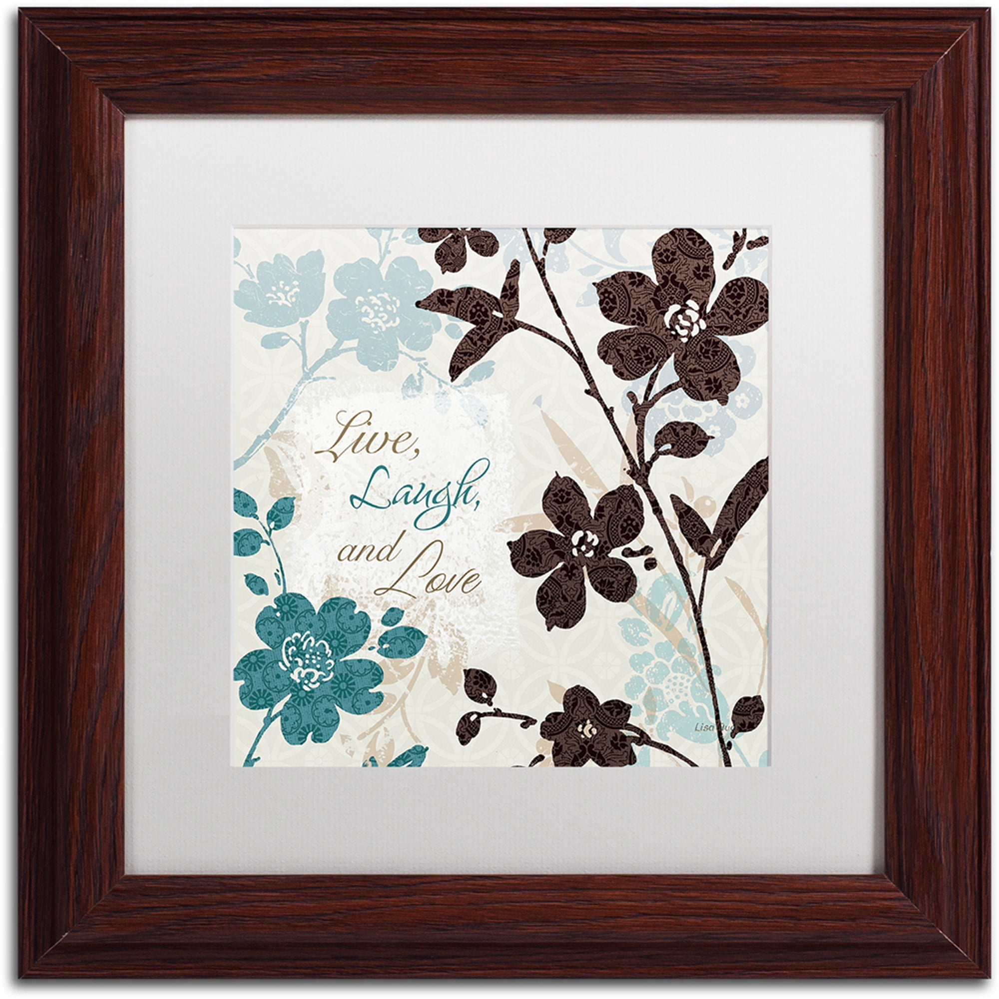 Trademark Fine Art "Botanical touch Quote II" Canvas Art by Lisa Audit, White Matte, Wood Frame