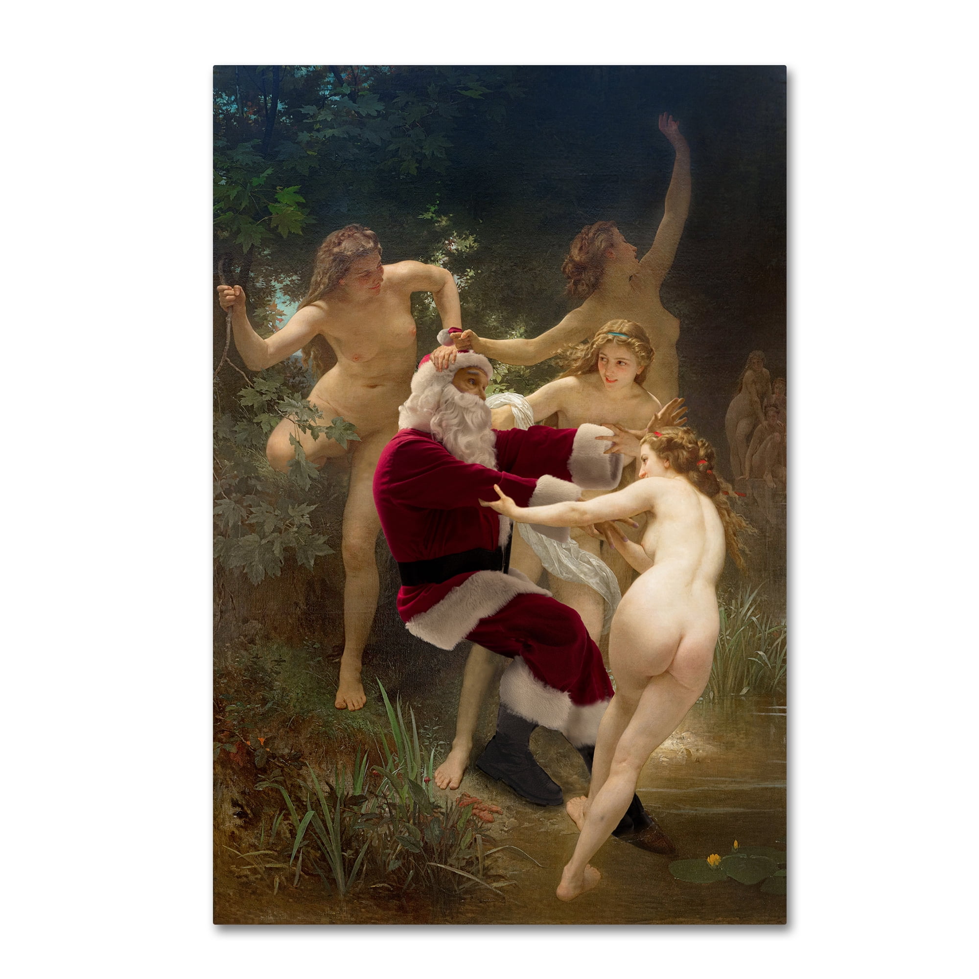 Trademark Fine Art 'Bouguereau - Nymphs&Satyr' Canvas Art by Ed Wheeler