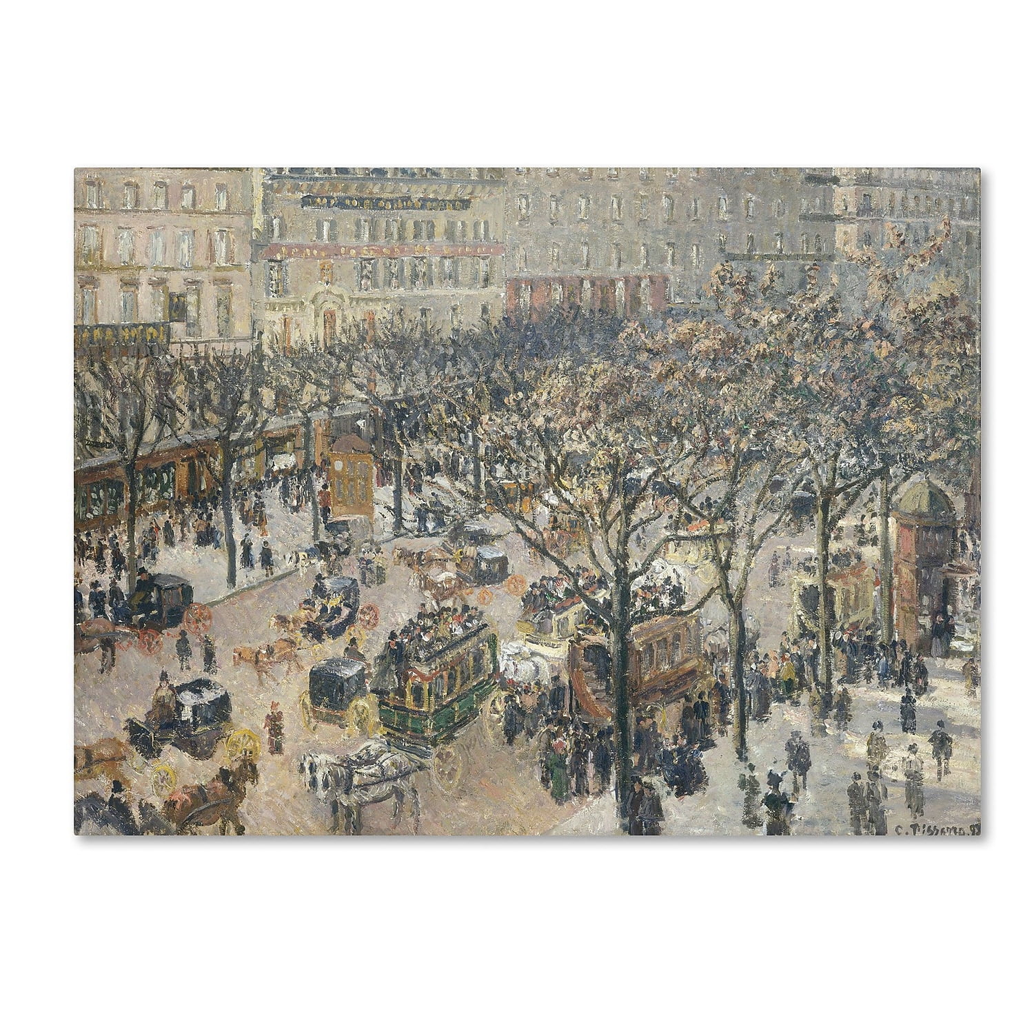 Trademark Fine Art "Boulevard des Italiens" 1897 Canvas Art by Camille Pissarro