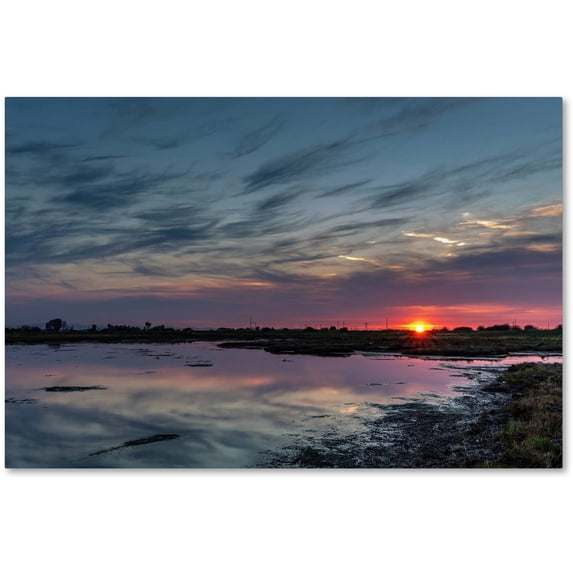 Trademark Fine Art 'Boundary Bay Sunset 2' Canvas Art by Pierre Leclerc