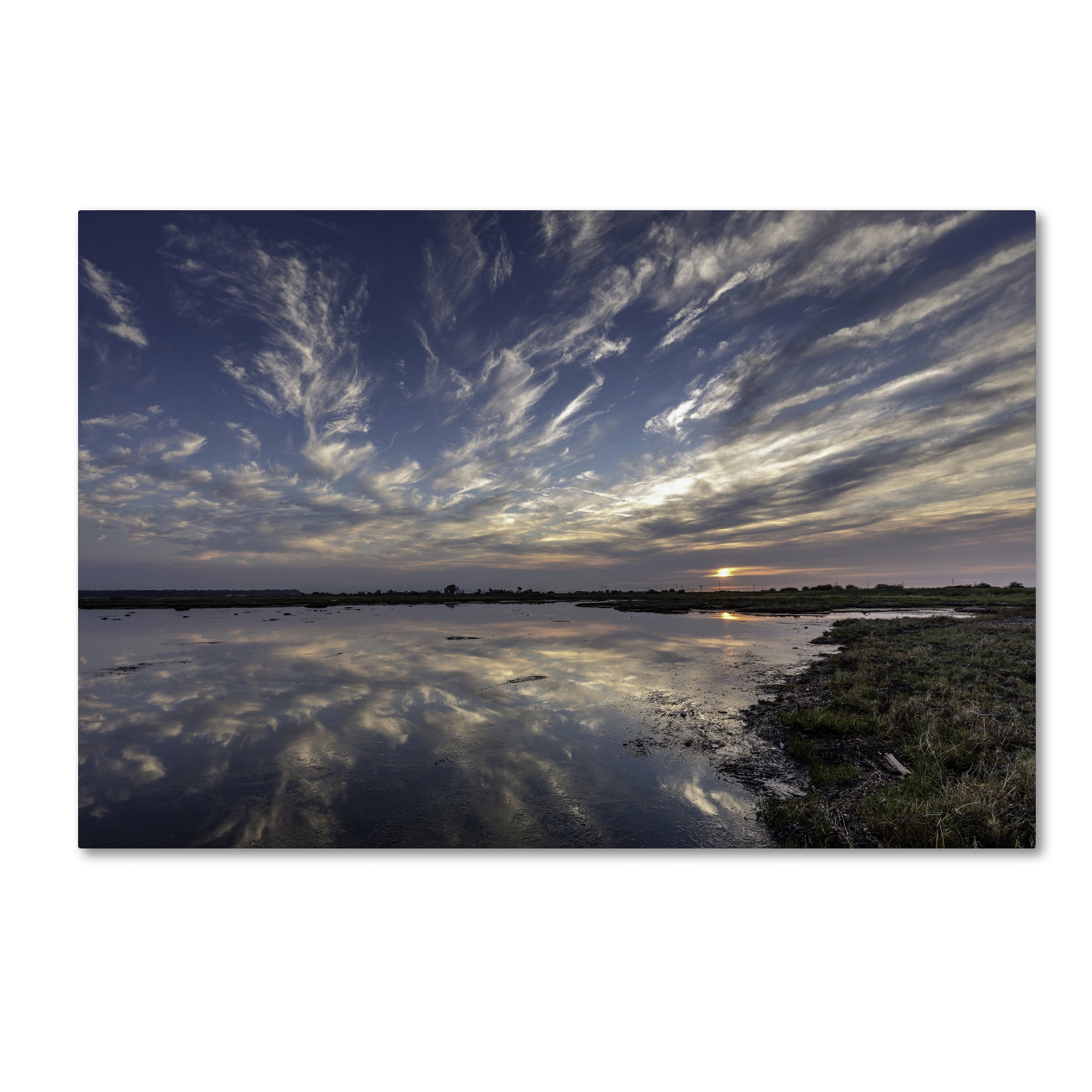 Trademark Fine Art 'Boundary Bay Sunset' Canvas Art by Pierre Leclerc