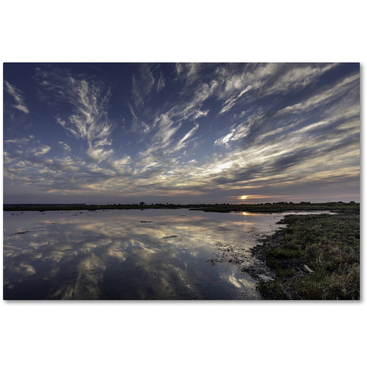 Trademark Fine Art 'Boundary Bay Sunset' Canvas Art by Pierre Leclerc