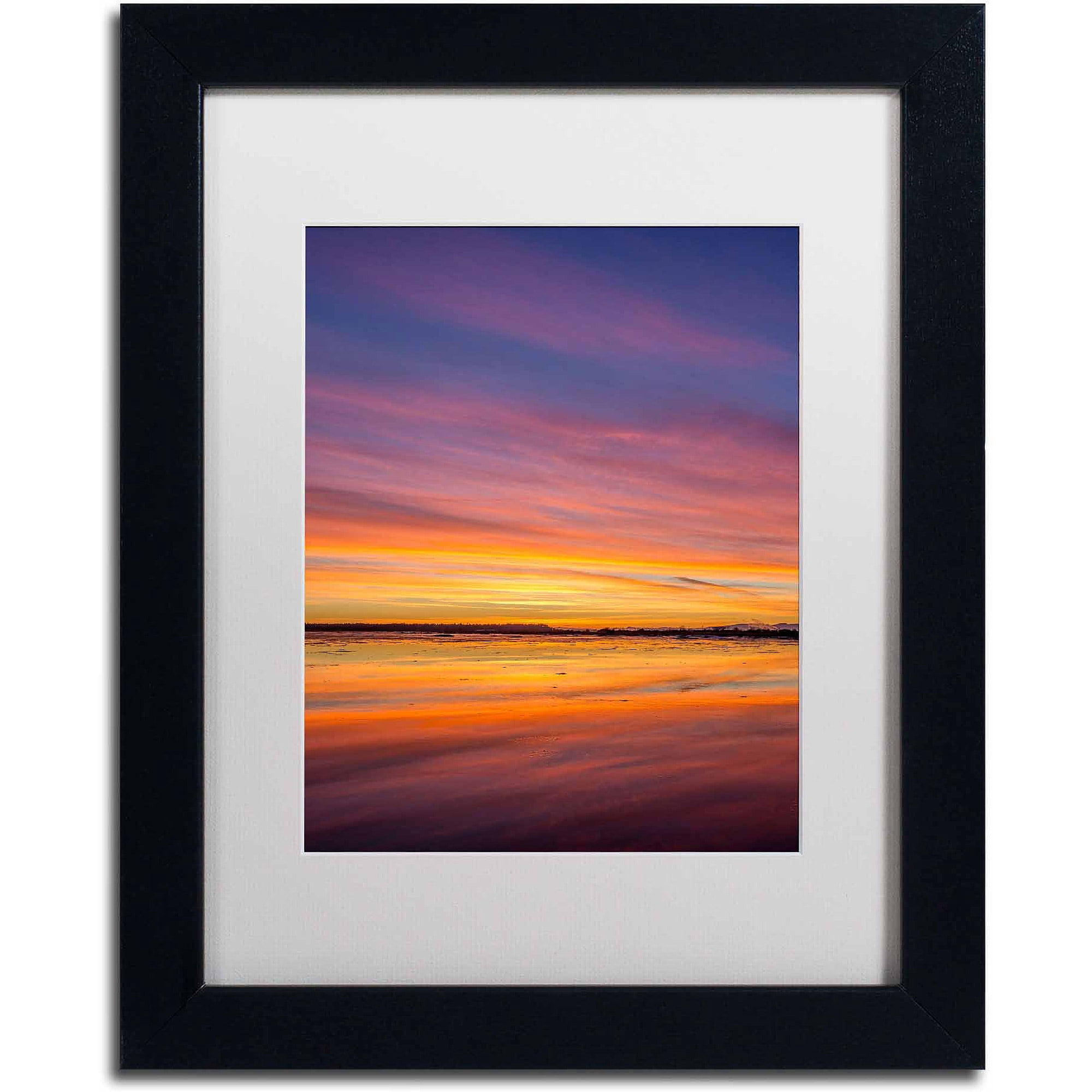 Trademark Fine Art "Boundary Sunset" Canvas Art by Pierre Leclerc, White Matte/Black Frame