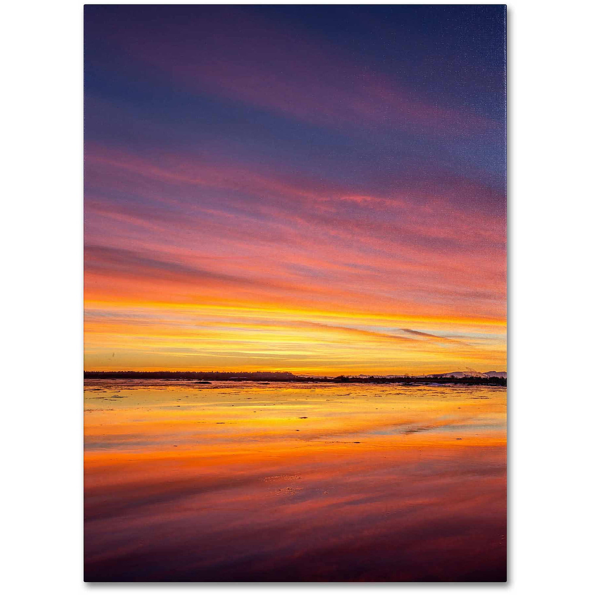 Boundary Sunset Landscape Canvas Art in Warm Tones